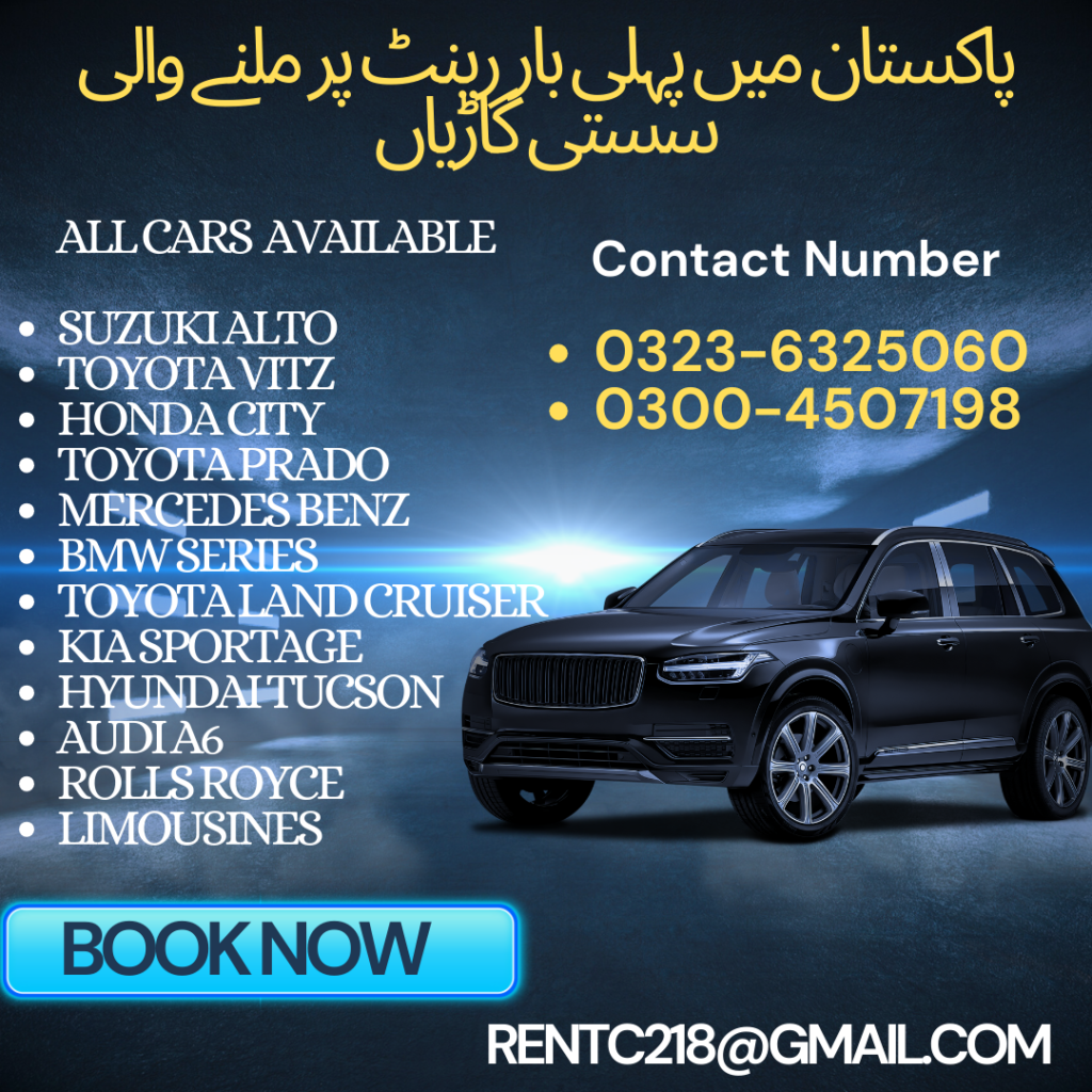 Rent a Car Lahore Monthly Without Driver